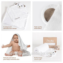 China factory Sevenyo hot sell high quantity bear 100% soft Bamboo Hooded Baby Towel and Washcloth Set Great For Newborns